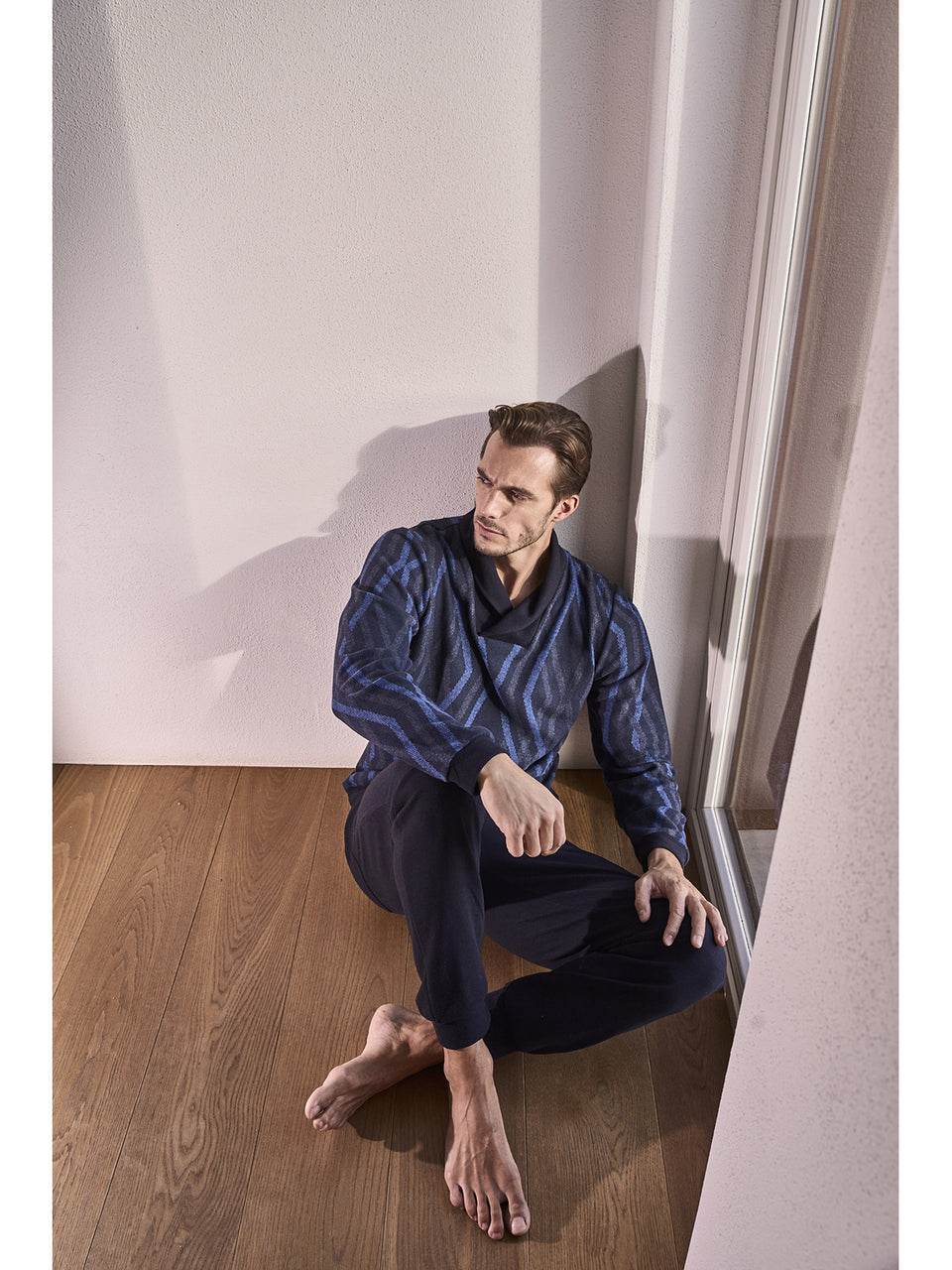 Pigiama Serafino Uomo Noventa JAL453 Julipet - evabiancheria